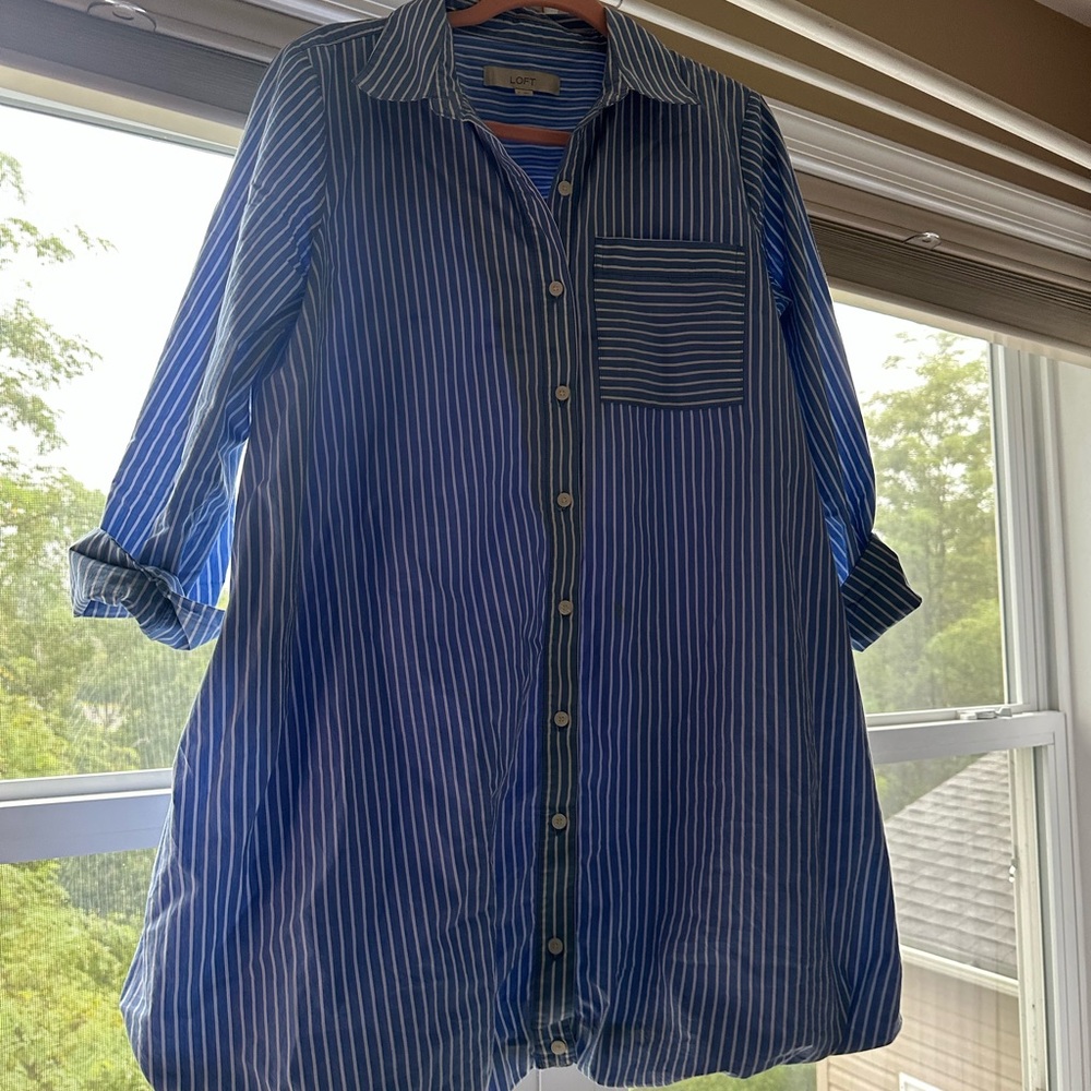 Blue Striped Women's Dress